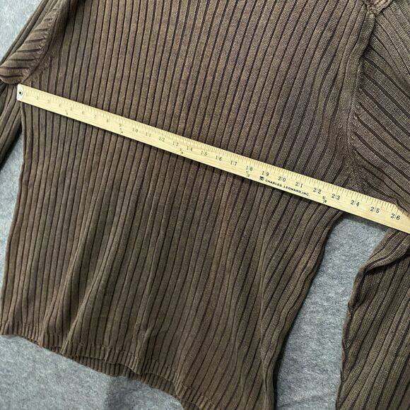Xtreme Extreme Gear XG Ribbed Sweater Mens XL Brown Shoulder Patch Y2K Skate VTG - Picture 5 of 6